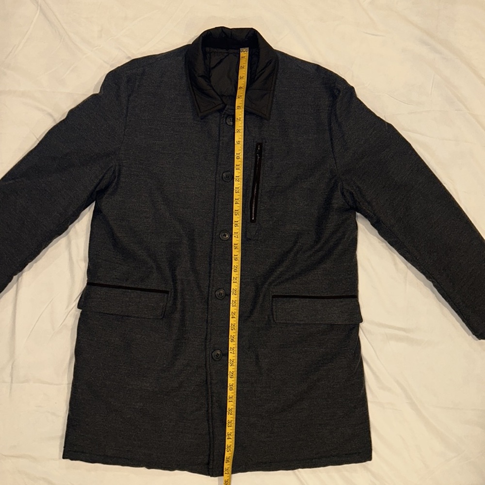 Vince Camuto Reversible Men’s Quilted/Cotton Blend Button Up Top Coat Size XL - Picture 12 of 16